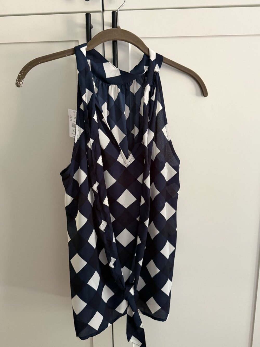 J. Crew Sleeveless Top/Camisole with Tie Neck-Size 0
